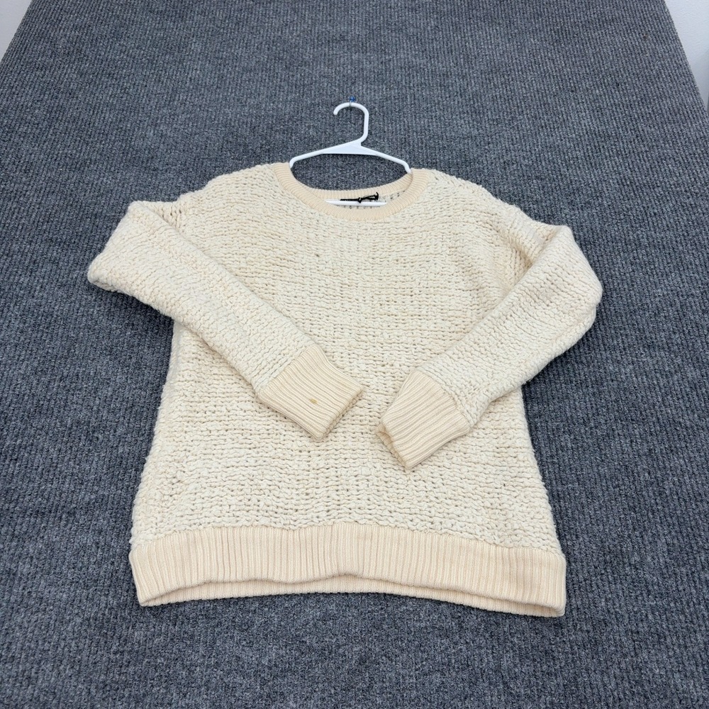Rag & Bone Sweater Womens XS Cream Knit Chunky Textured Long Sleeve Casual Style